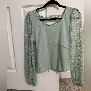 Willow & Root Lace Tie-Up Shirt